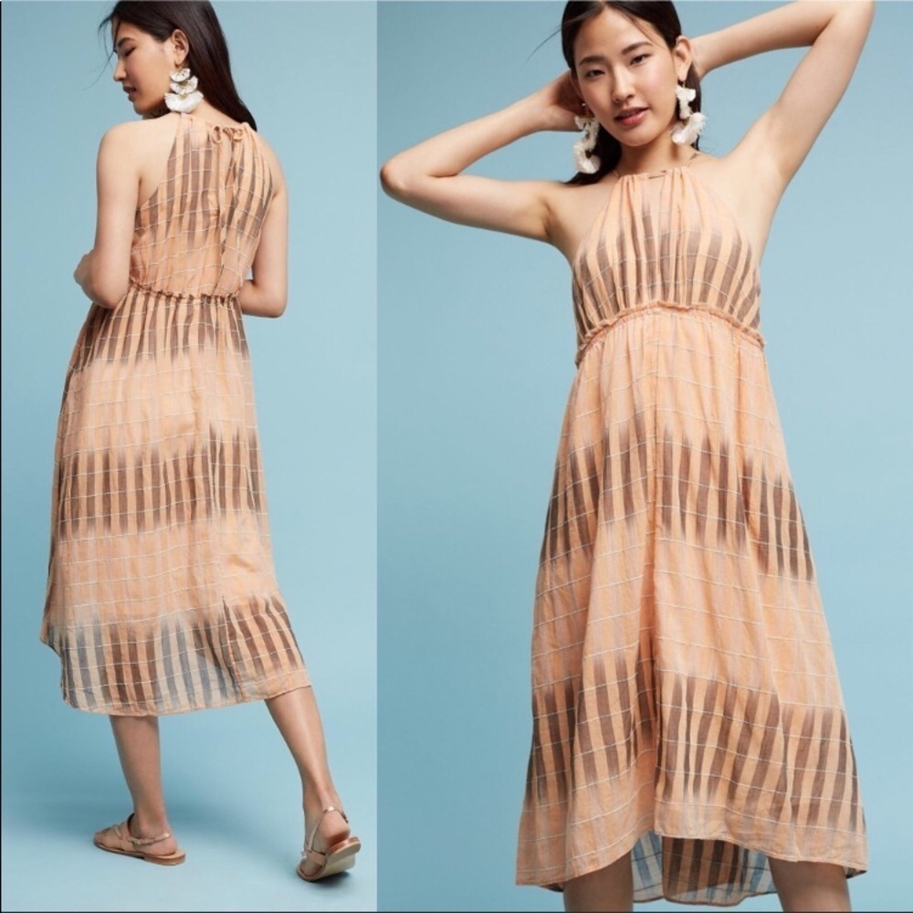 SALE NWOT Anthropologie Akemi + Kin Ikat halter dress s